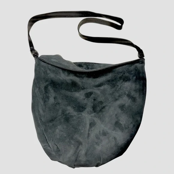 ✨BOGO 1/2 ✨ Rare Vintage Bottega Veneta suede handbag black - Picture 1 of 16